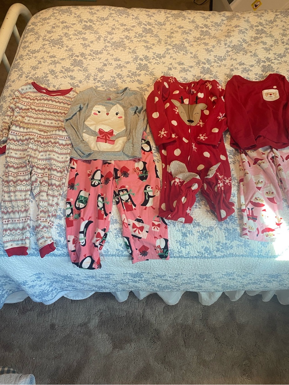 Toddler Girl Holiday Christmas Winter Pajama 4T Bundle